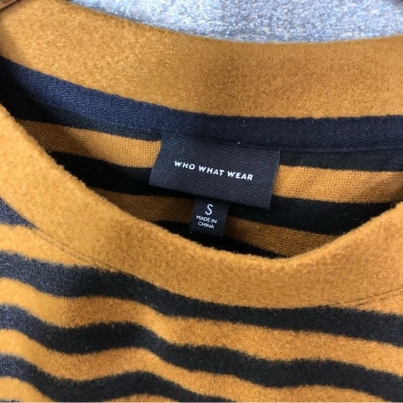 Who what wear small yellow striped puff sleeve top - Picture 3 of 4